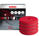 SONAX Polishing Pads (Red – 85 mm – Hard – 4 Pack)