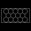 SET OF HEXAGONAL LED CEILING LIGHTS