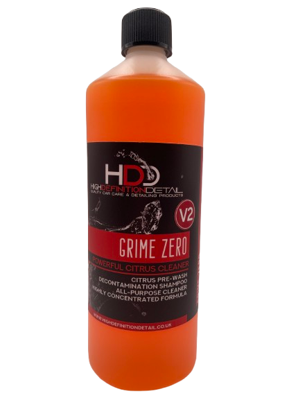 High Definition Detail Grime Zero V2 (Heavy Duty Citrus Pre-Wash, Snow Foam, Decontamination Shampoo)