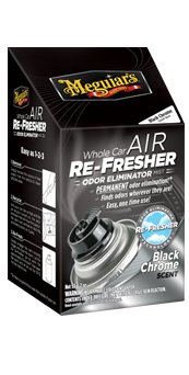 Meguiars Whole Car Air Re-Fresher Odor Eliminator - Black Chrome Scent