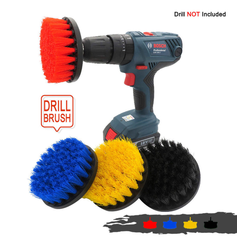 High Definition Detail - 4 Pack Drill Brush Set (Mixed Grades)