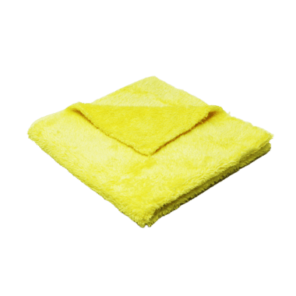 16'' x 16'' Plush 350gsm Yellow Korean Microfibre Edgeless Car Detailing Cloth