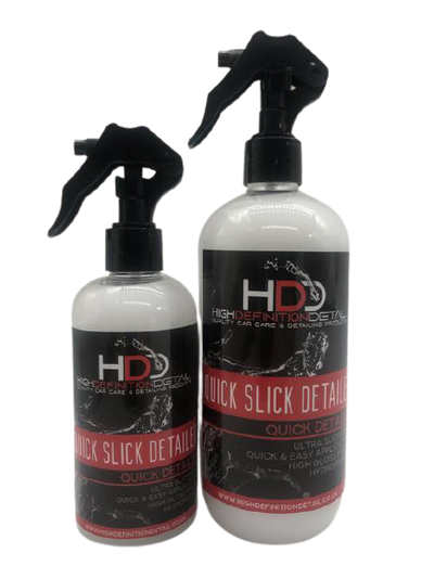High Definition Detail - Quick Slick Detailer 500ml with x2 FREE Purple Edgeless Microfibre Cloth 350gsm