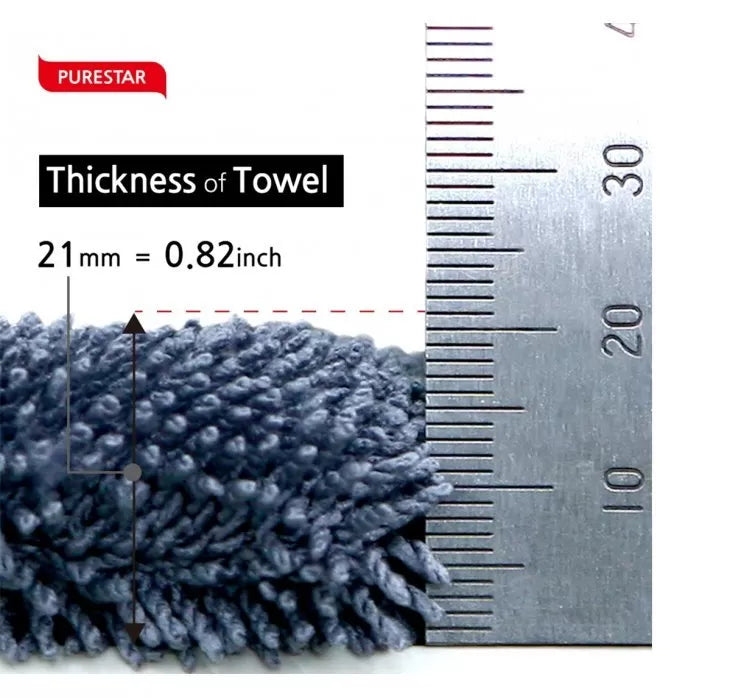 Purestar Duplex Microfibre Drying Towel - Grey